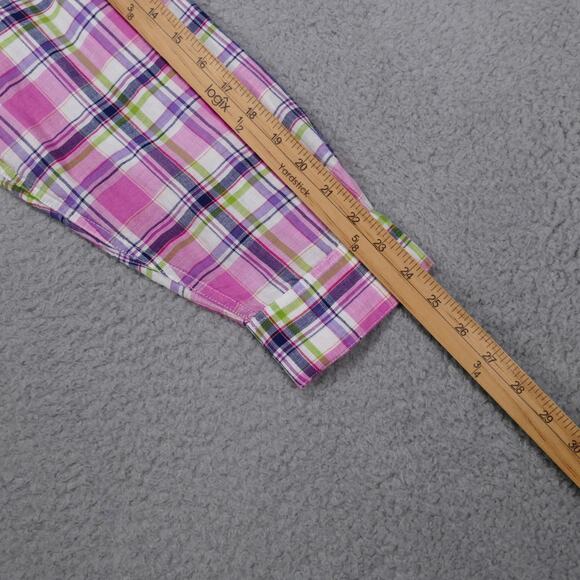 Alan Flusser Shirt Men's Large Linen Cotton Button Up Pink Pocket Long Sleeve - Picture 12 of 15